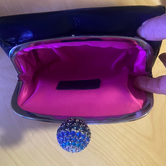 Juice Couture  Blue Clutch with Silver Accents